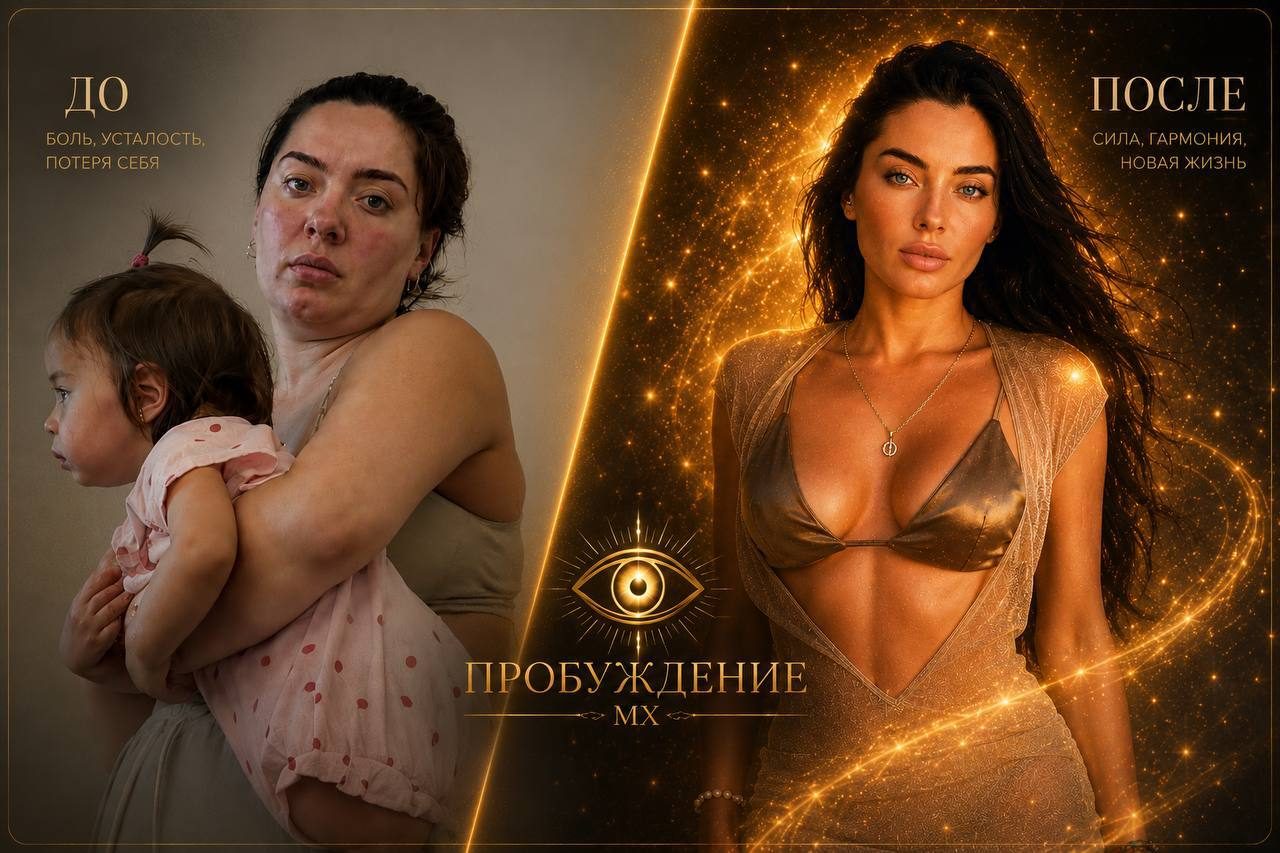 Пробуждение · до и после